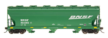 HO ACF 4650 CU FT 3-Bay Hopper: BNSF (New Image Green) #403348