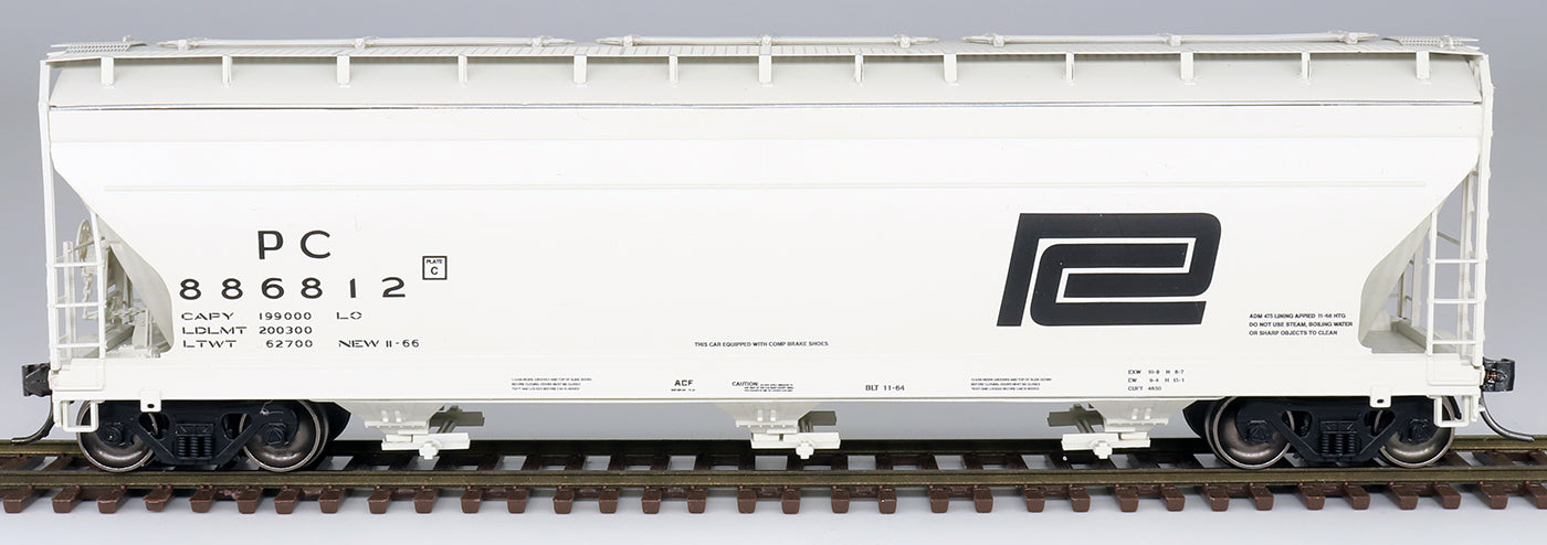 HO ACF 4650 CU FT 3-Bay Hopper: Penn Central #886729