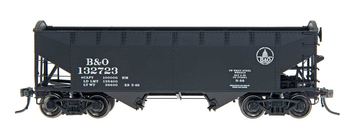 HO AAR Alternate Standard 2-Bay Open Top Hopper: Baltimore & Ohio (Arch Ends) #132570