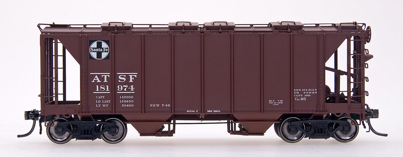 HO 1958 CU FT 2-Bay Covered Hopper: ATSF #181723
