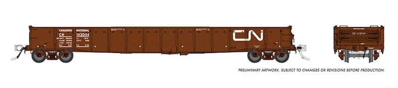 HO 52ft 6in Mill Gondola: Canadian National (Noodle) #143177