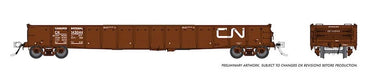 HO 52ft 6in Mill Gondola: Canadian National (Noodle) #143177