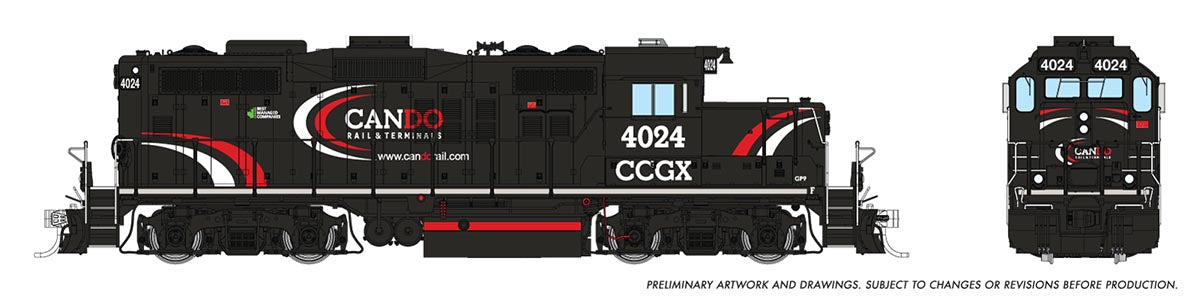 HO Ogden Shops GP9u (DCC/Sound): Canadian Pacific (Cando) #4024