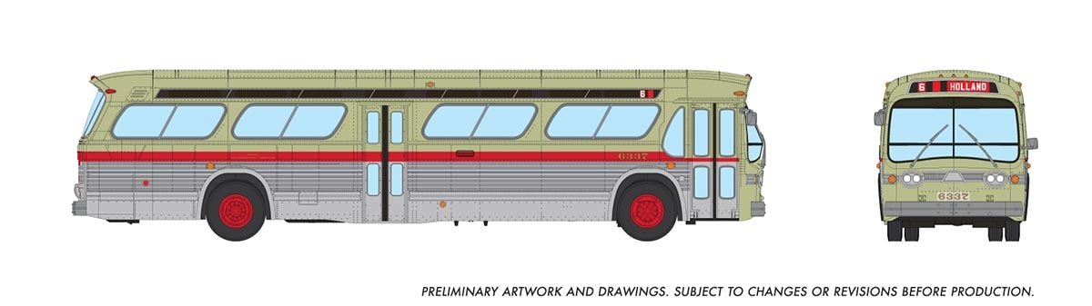 HO New Look Bus (Deluxe): Ottawa OTC #6444 (Route: 2 Rideau-NRC)