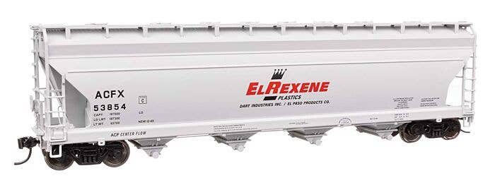 HO ACF 5250 4-Bay Centerflow Covered Hopper - El Rexene ACFX #54362