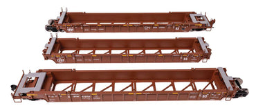 HO 53ft NSC Articulated Well Cars (3-pk): Canadian National #676037