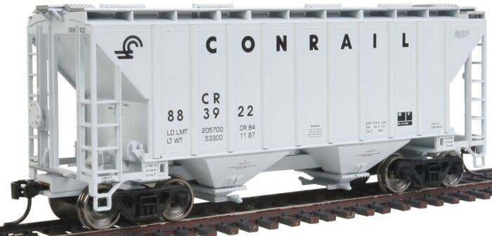 HO 37' 2980 Cubic-Foot 2-Bay Covered Hopper - Conrail #883922