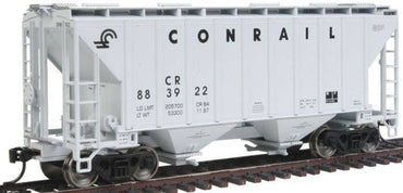 HO 37' 2980 Cubic-Foot 2-Bay Covered Hopper - Conrail #883922