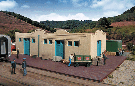 HO Mission-Style Freight House -- Kit