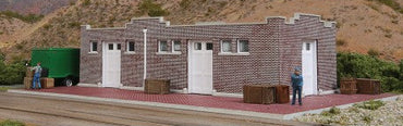 HO Brick Mission-Style Santa Fe Freight House -- Kit