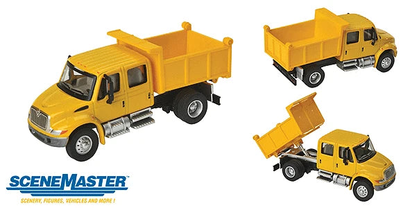 HO International 4300 Crew Cab Dump Truck (Yellow)