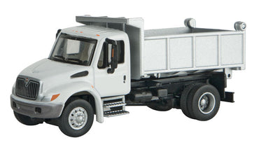 HO International 4300 Single-Axle Dump Truck (White w/ Railroad Decal)