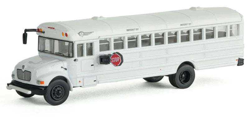 HO International MOW Crew Bus (White w/ Railroad Decal)