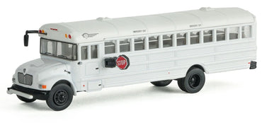HO International MOW Crew Bus (White w/ Railroad Decal)