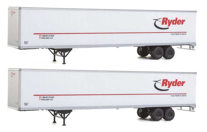 HO 53ft Stoughton Trailer - 2-Pack: Ryder