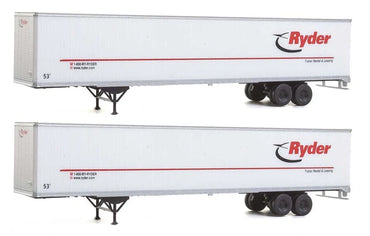 HO 53ft Stoughton Trailer - 2-Pack: Ryder