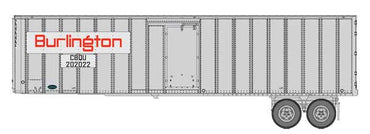 HO 40ft Flexi-Van Trailer - 2-Pack: Burlington (CB&Q)