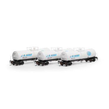 HO Clay Slurry Tank Car (Set of 3): J.M. Huber #71020, 71028, 71042