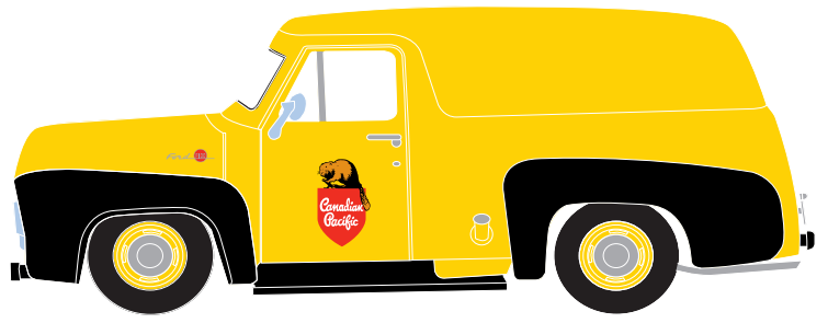 HO 1955 Ford F-100 Panel Truck: Canadian Pacific