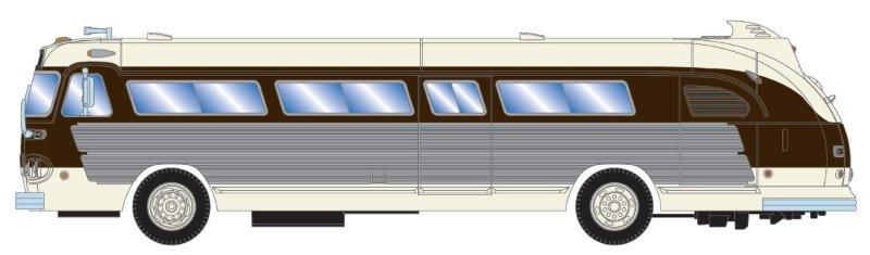 HO Intercity Bus (Black & White)