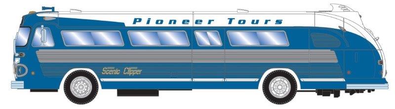 HO Intercity Bus: Pioneer Tours (D73 / On Tour)