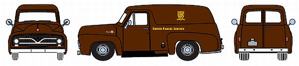 HO 1955 Ford F-100 Panel Truck: United Parcel Service
