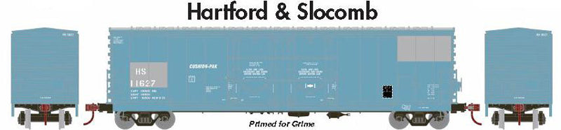 HO 50ft Double Plug Door Boxcar: [Primed for Grime] Hartford & Slocomb #11627