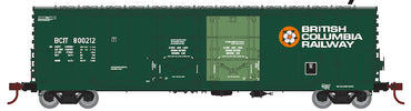 HO 50ft Double-Door Plug Boxcar: British Columbia Railway #800212