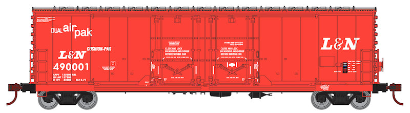 HO 50ft Double-Door Plug Boxcar: Louisville & Nashville #490010