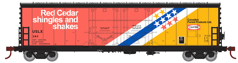 HO 50ft Double-Door Plug Boxcar: Canadian Forest Products #389