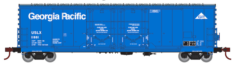 HO 50ft Double-Door Plug Boxcar: Georgia Pacific #11881