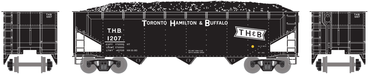 HO 40ft 3-Bay Offset Open Hopper (Set of 4): TH&B #1218, 1233, 1249, 1222