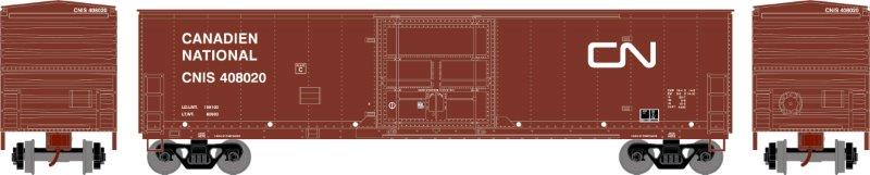 HO 50ft Superior Plug Door Boxcar: Canadian National #408029