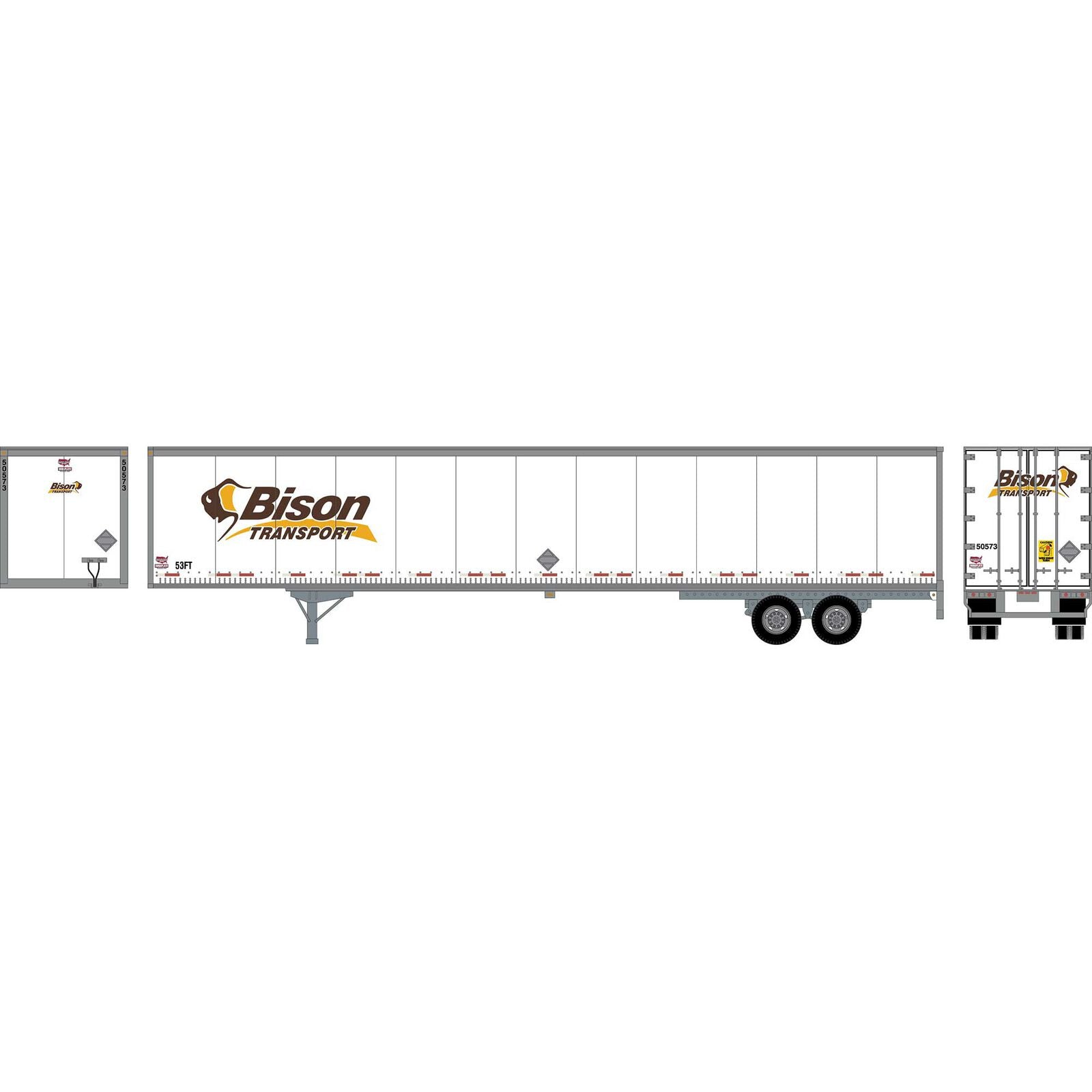 HO 53ft Duraplate Trailer: Bison Transport #50749