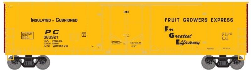 HO 50ft Youngstown Plug Door Box Car: FGE/Penn Central #363921