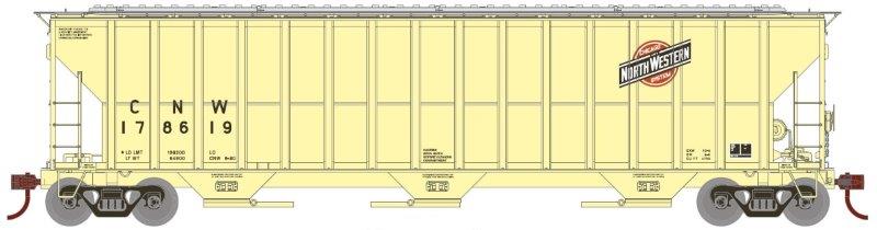 HO 54ft FMC 4700 Covered Hopper: Chicago & North Western #178619
