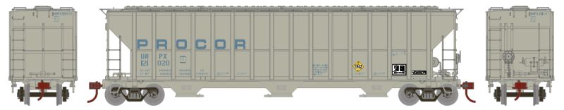 HO FMC 4700 Covered Hopper: Union Petroleum Co. (Procor) #121020