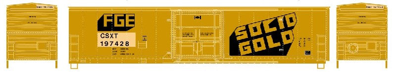 HO 50ft PD Superior Door Box Car: CSX/Fruit Growers Express (Solid Gold) #197428