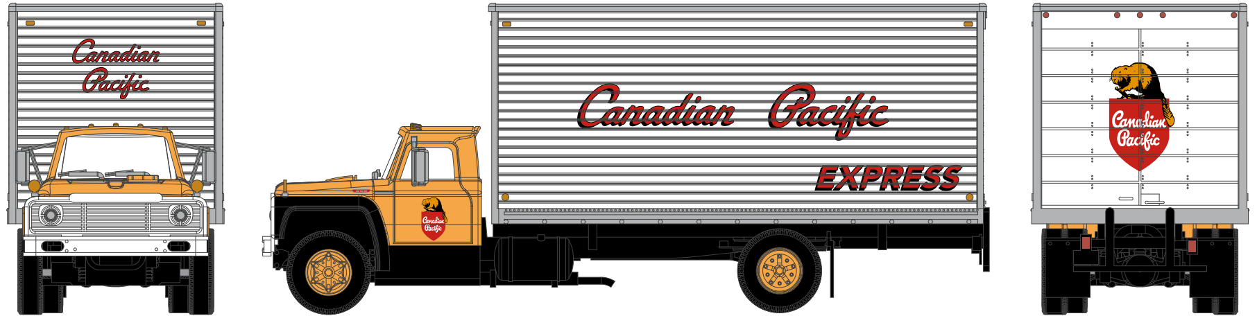 HO 1968 Ford F-850 Box Van: Canadian Pacific