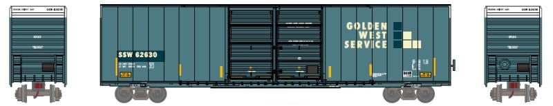 HO 60ft FMC High Cube Boxcar: SSW (Ex Golden West Patch) #62688