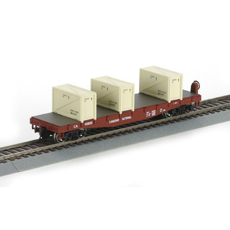 HO 40ft Flat Car with Crates: Canadian National #651833