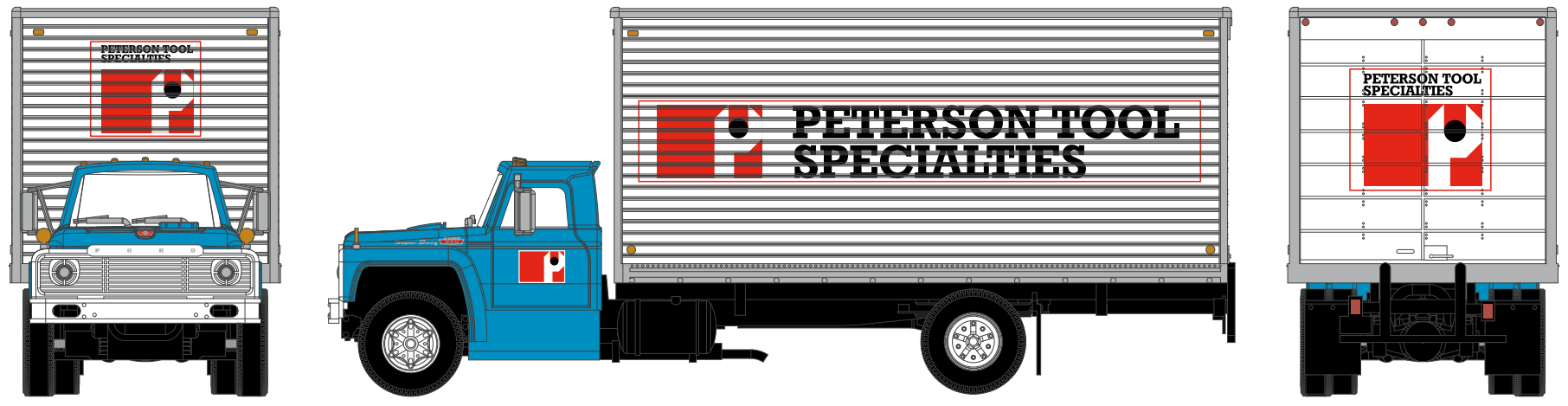 HO 1968 Ford F-850 Box Van: Peterson Tool Specialties