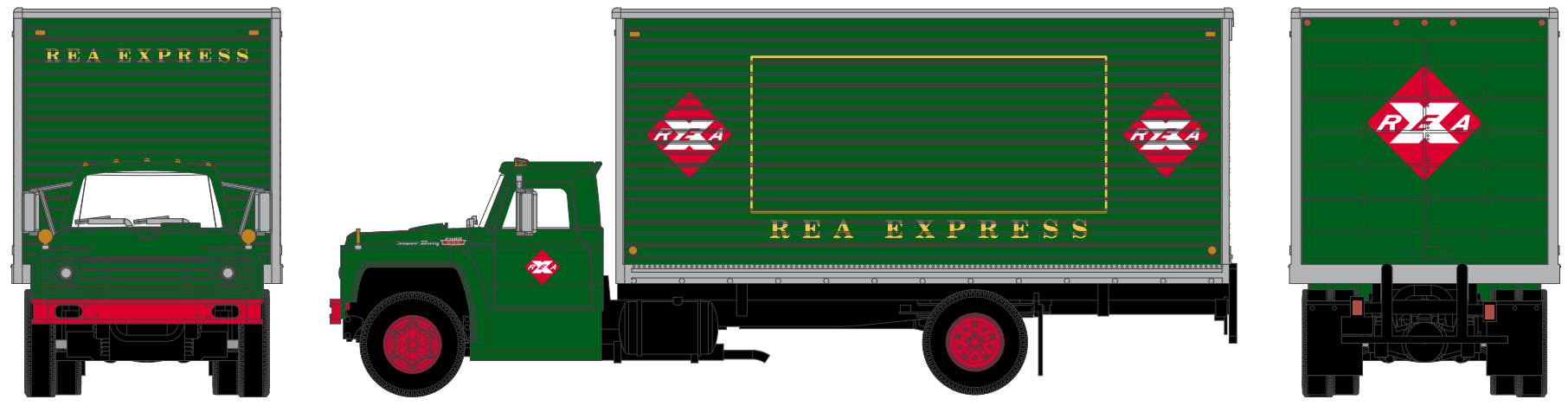 HO 1968 Ford F-850 Box Van: Railway Express Agency