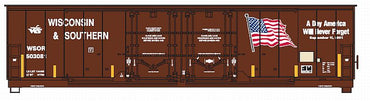 HO 50ft Double Plug Door Boxcar: Wisconsin & Southern (Will Never Forget) #503081
