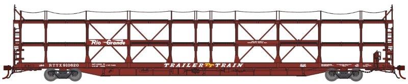 HO F89F Auto Rack Flatcar: Rio Grande #910796