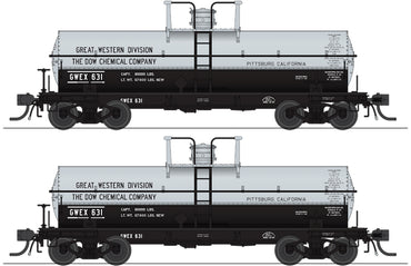 HO 6000 Gallon Tank Car (Set of 2): Dow Chemical #631, 632