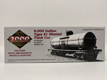 HO 8000 Gallon Type 21 Riveted Tank Car Kit: Shell #627