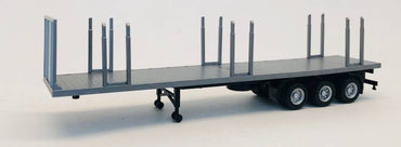 HO Flatbed Trailer W/Removable Stakes