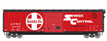 HO 50ft Single Door Boxcar: ATSF (Shock Control) #11996
