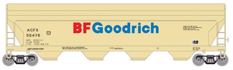 HO ACF 5250 Centerflow Hopper: BF Goodrich #55501